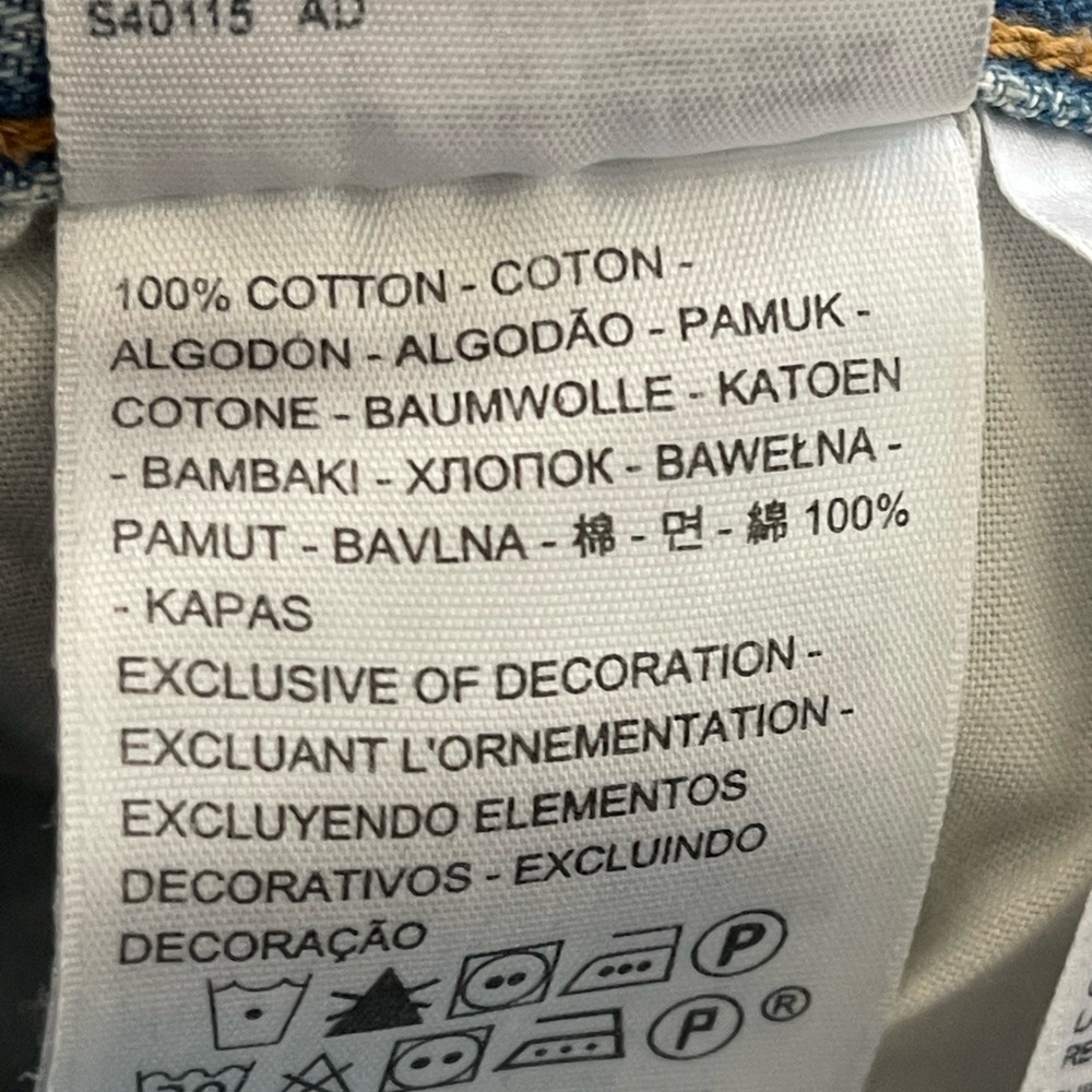 Levi’s Wedgie Straight Distressed High Rise Jeans in Light Blue Size 28 - Picture 14 of 15